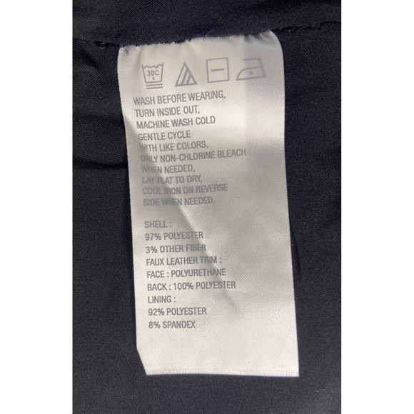 C Wonder Christian Siriano Tweed Moto Jacket Black White Faux Leather Trim M - Picture 5 of 12